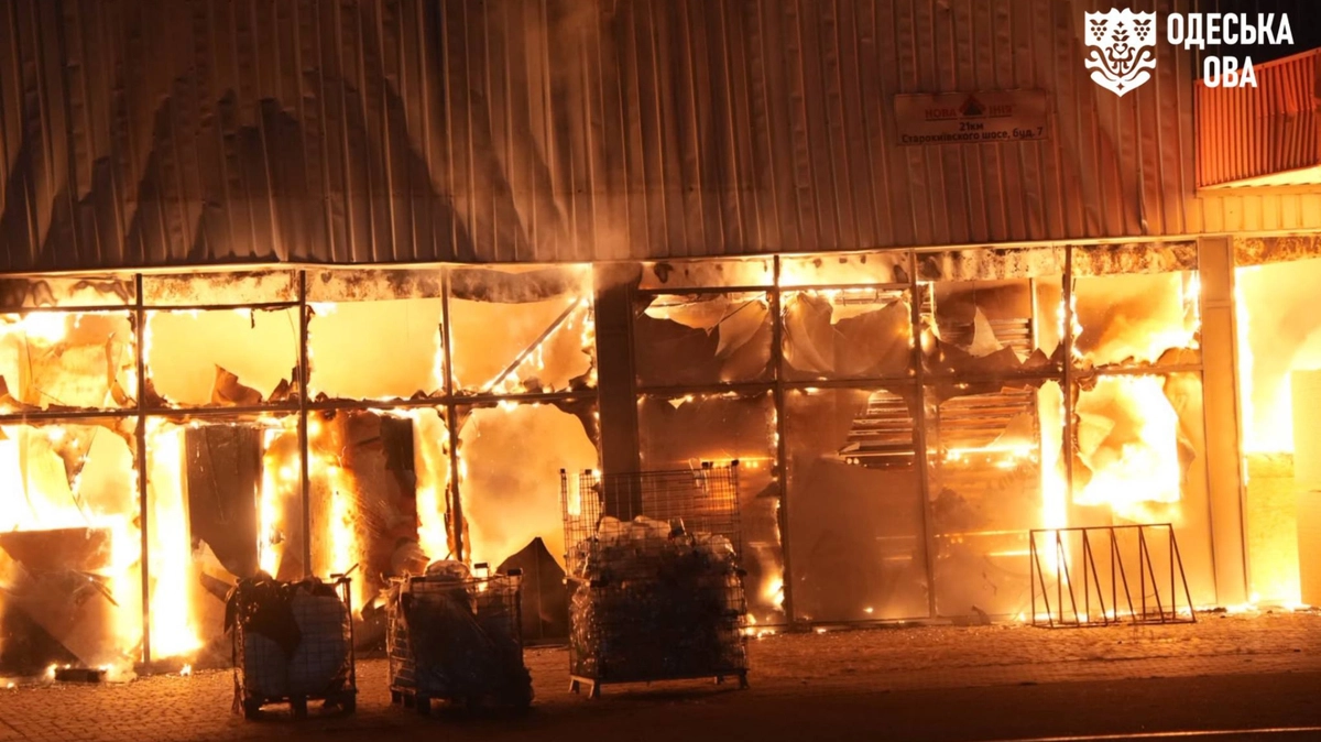 Russian forces attack Odesa overnight, damaging hospital and shopping centre – photos