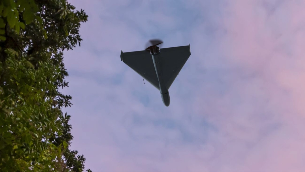Russian drone hits office building in Kyiv