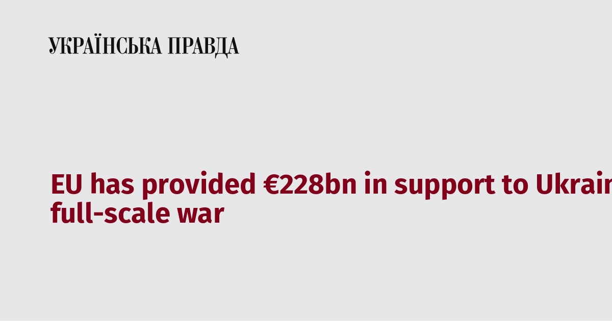 EU has provided €228bn in support to Ukraine since start of full-scale war